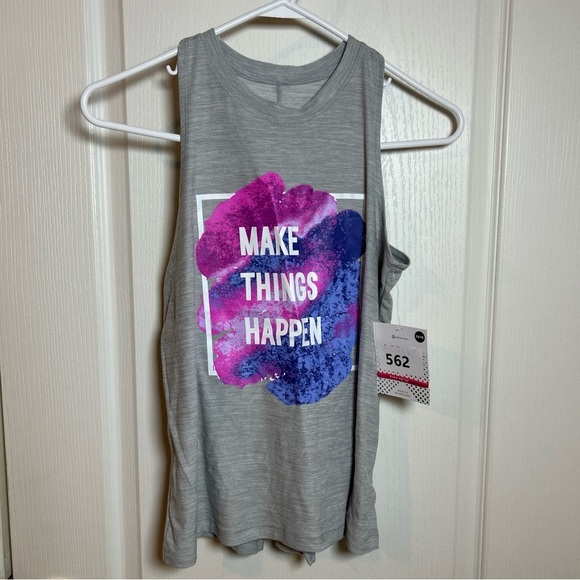 Girls members mark gray/multi colored 14/16 tank top! Flowy cute NEW - Picture 1 of 5